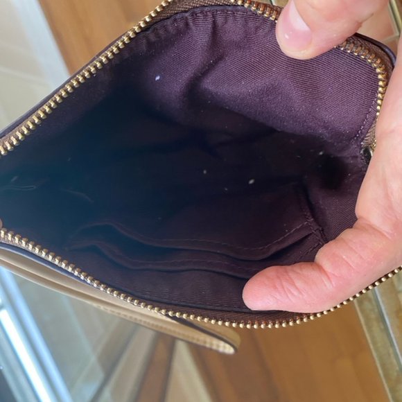 Coach wristlet tan cream and gold - Picture 3 of 5